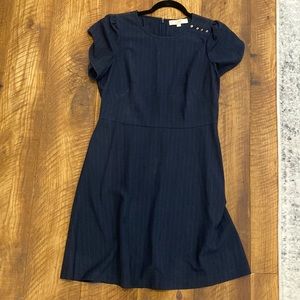 Loft - Pinstripe - A line dress - navy